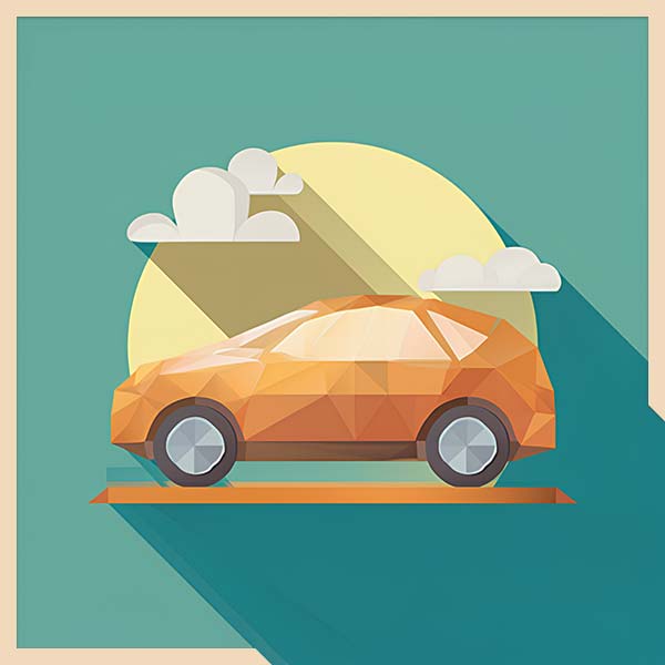  Flexibel anlegen - Symbolbild eines Auto vor Sonne und Wolken