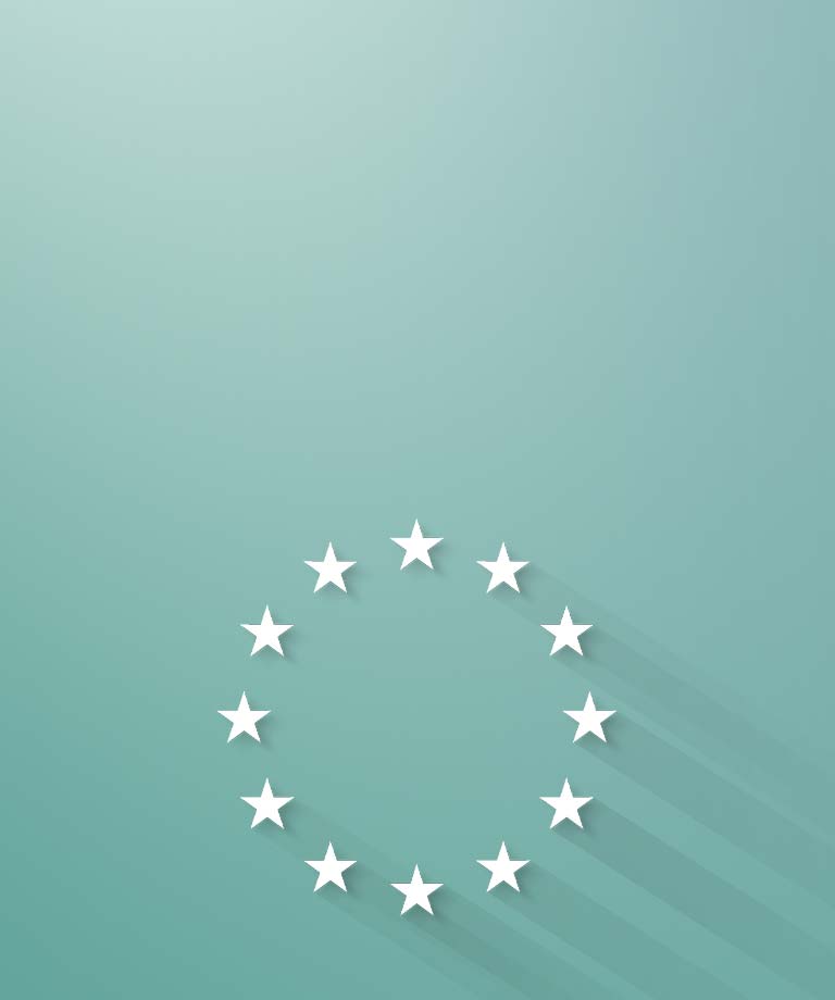 Sterne der Europaflagge im Kreis