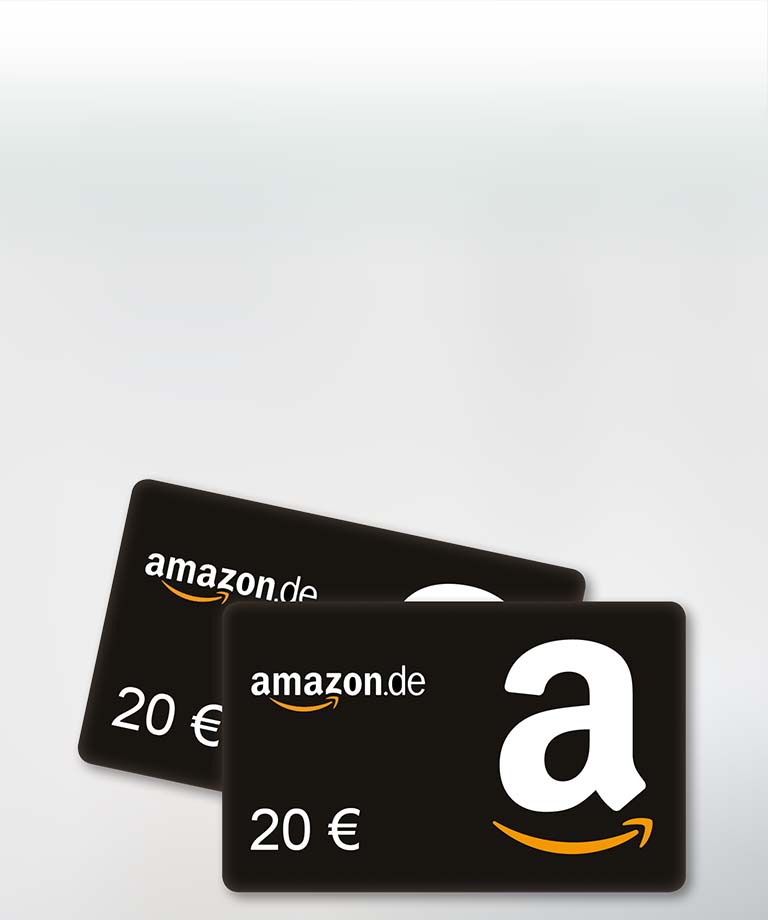 Zwei Amazongutscheine im Wert von 20 Euro